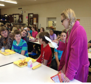 During YES! week, YES! students visited tables at lunch and challenged 7th-12th grade students with energy trivia