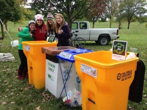 Mankato West YES! students promoting organics recycling