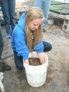 YES! students learned a lot at Lida Farm, including how to mix soil