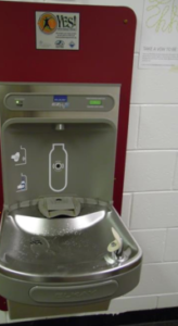 One of the 6 newly-installed hydration stations in Royalton