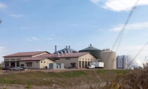 Minnesota's Hometown BioEnergy anaerobic digester on the south edge of LeSueur, MN.  Image courtesy of CERTs