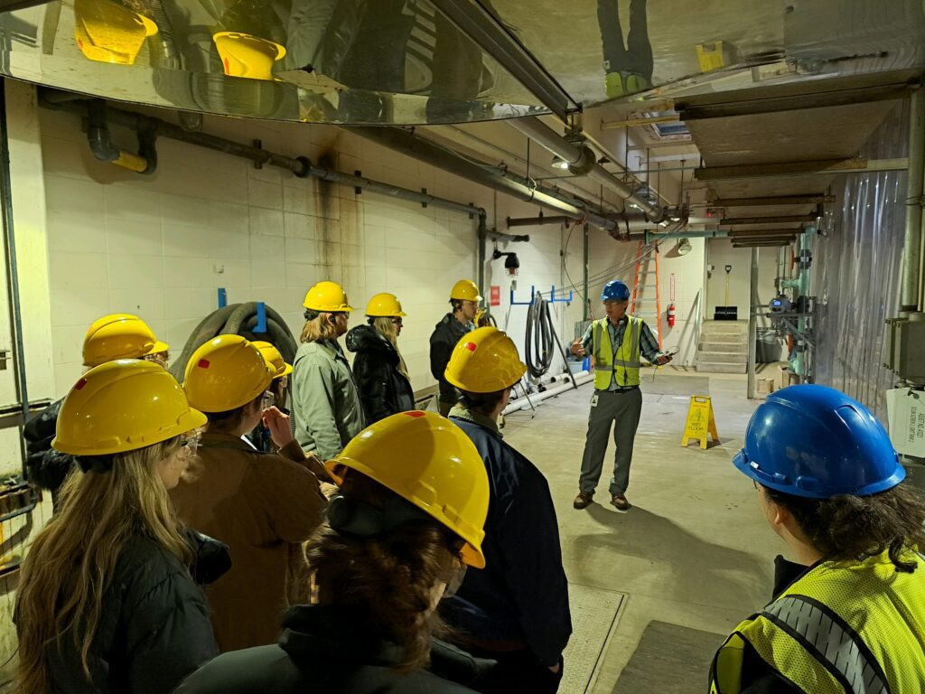 Harbor City International School students on a tour at the Western Lake Superior Sanitary District facility in Duluth